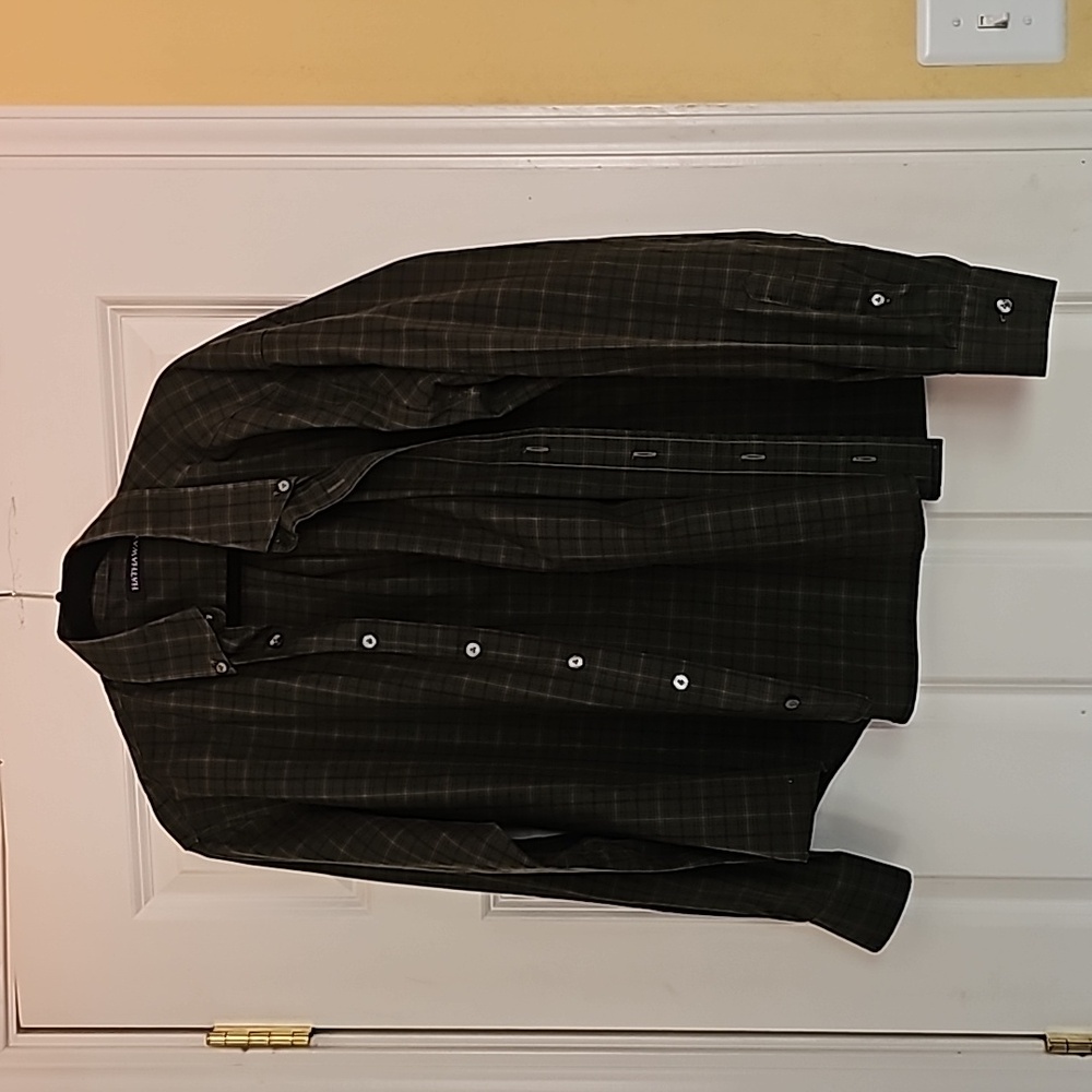 Dark green flannel button down